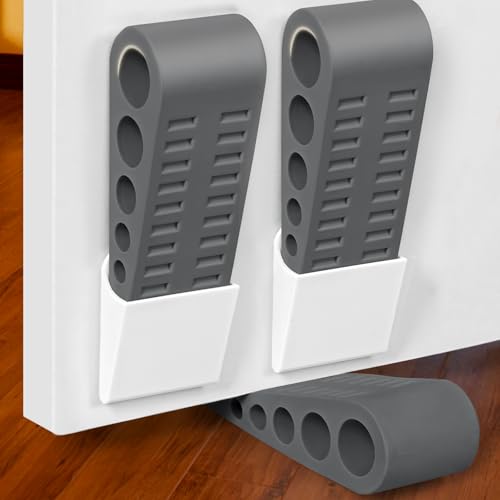 4 Pack Door Stops with Holder
