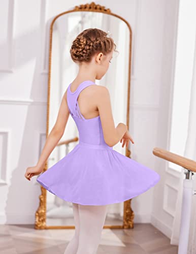 Zaclotre 3 Pack Girls Ballet Chiffon Wrap Skirts For Dance Black Pink Purple Size 6-7 #TOP2
