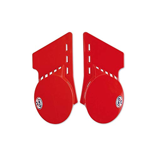 Plaques latérales UFO vintage rouge Fantic 125 : l'esprit authentique d'une légende