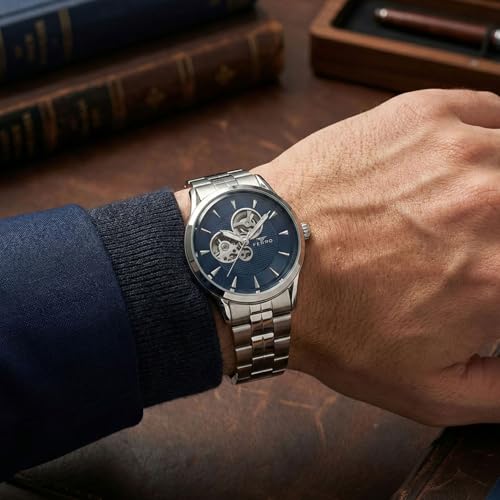 Image of Ferro Sangiovese Quartz Dark Blue Round Dial Men's Watch - F31457A-A3