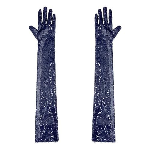 Guantes de lentejuelas elásticos que no aprietan para lucir elegante en fiestas