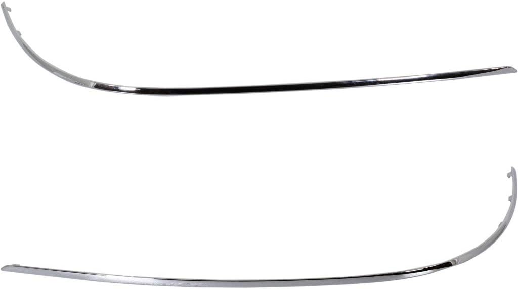 For Mercedes-Benz E300 / E350 / E400 / E550 Bumper Trim 2010 11 12 2013 Driver Side | Rear | Molding | Chrome | Sedan | Outer Impact Strip | MB1158110 | 2128852121