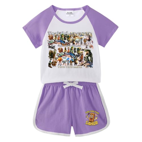 Conjunto de camiseta de manga corta y pantalones cortos para niños