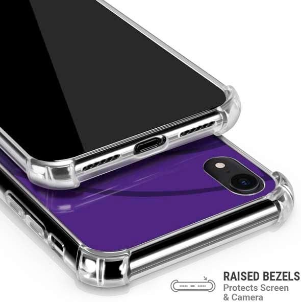 Skinit Clear Phone Case Compatible with iPhone XR - Officially Licensed NFL Minnesota Vikings Double Vision Design