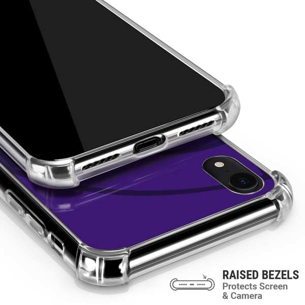 Skinit Clear Phone Case Compatible with iPhone XR - Officially Licensed NFL Minnesota Vikings Double Vision Design