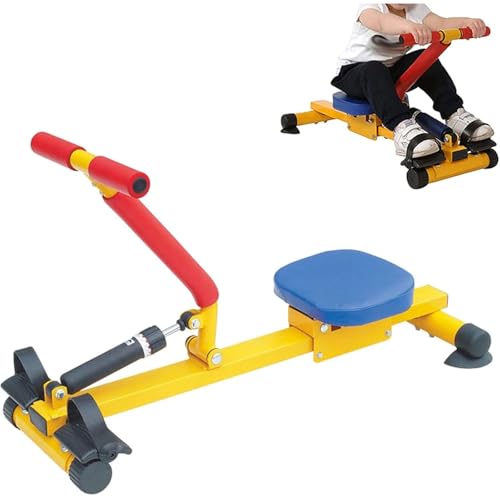 Rameur pour enfants hydraulique simple et amusant pour garçons et filles de 4 à 10 ans