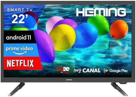 Camping Car TV Smart Neovia 22" Borderless - Android WiFi Bluetooth 12V/24V/ 220V Pour Camping-car/bateau Tv Connectée Bateau