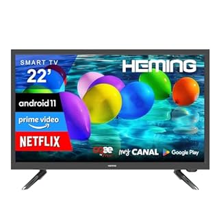 Heming Smart TV 22" Android 11 | Full HD, WiFi & Bluetooth | 12V/24V/220V pour Camping-Car, Camion, Bateau, Caravane | Garantie 2 Ans