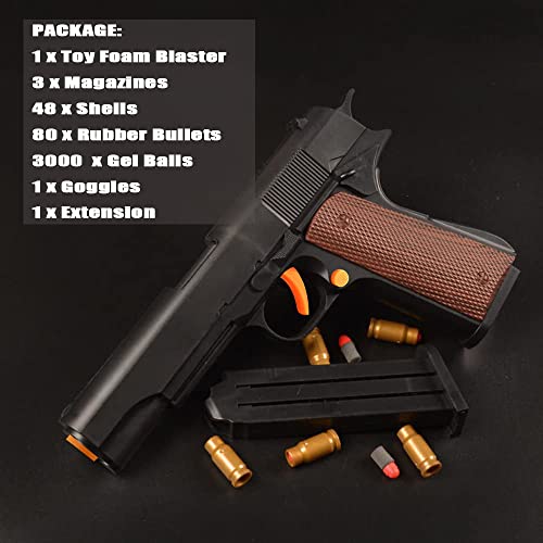 Toy Foam Blaster Shell Ejecting Soft Bullet, Shooting Games Cool Toys Can Fire Sponge Bullets, Water Gel Beads With Soft Foam Bullets, Toy Educational Model Gifts For Kids Boys Girls #TOP2