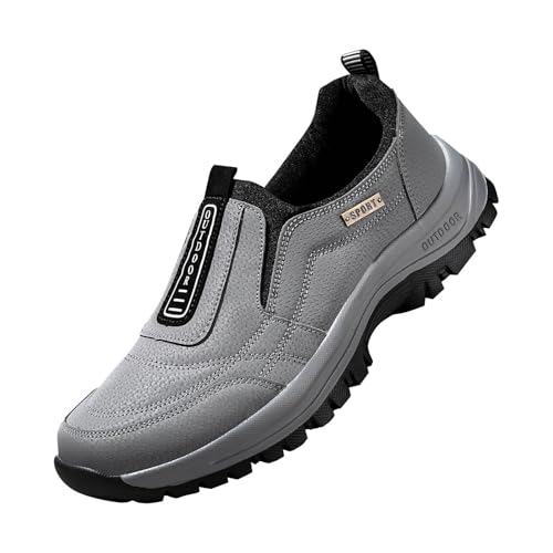 Orthopedic Walking Shoes Mens 2025 Comfortable Waterproof Hiking Shoe Lightweight Slip-On Outdoor Casual Non Slip Trail Sneakers