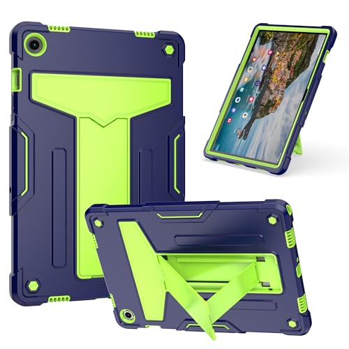 Coque Samsung Galaxy Tab A9 Plus antichoc 11 pouces marine et vert