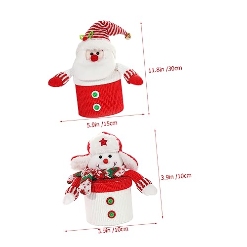 Caja portaobjetos navideños de tela ideal para regalar dulces a amigos 7