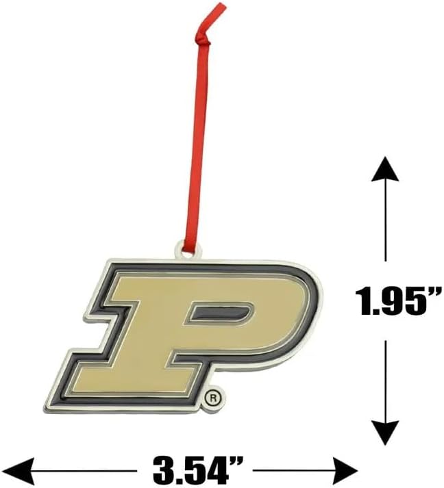 Purdue Boilermakers Primary “P” Logo Metal Christmas Ornament - Image 2