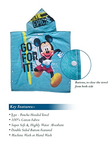Image of Athom Living Disney Mickey Mouse & Cars Hooded Bath Towel 60x120 cm Pack of 3