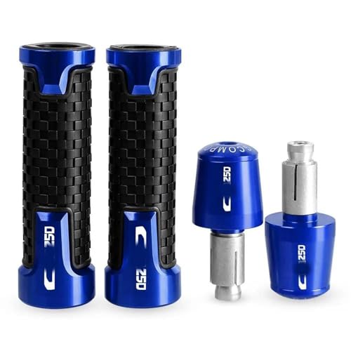 ホンダ CB190 190R CB 250 2019 2020 2021 2022 オートバイアクセサリー 7/8 22MM ハンドルバーハンドグリップ ハンドルバーエンドキャッププラグ 交換する(Blue2)