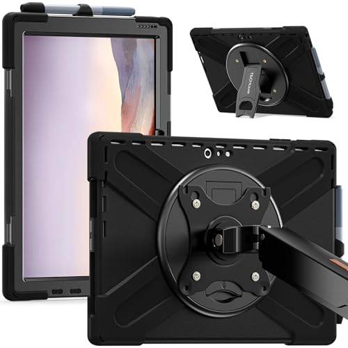 Coque VESA 75x75 Surface Pro 7 et 6 TECHGEAR X-Case antichoc avec support rotatif