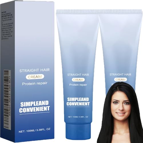 Crema correctora de proteínas para alisar el cabello, crema correctora de proteínas, suave y nutritiva, para todo tipo de cabello. (2 unidades)