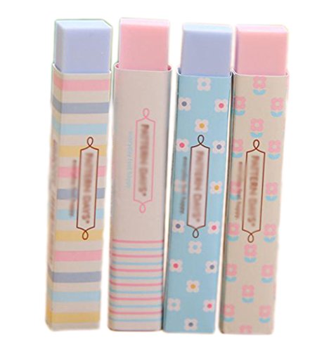 oyfel goma banda rosa para Ecole Ecolier niño Niña cumpleaños 4 pcs Color aleatorio