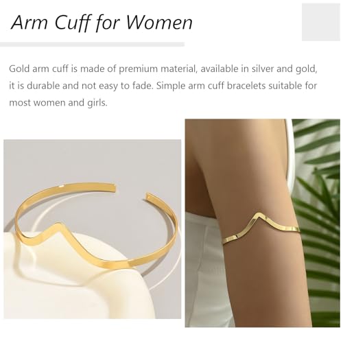 Image of Long tiantian Arm Cuff for Women Gold Arm Cuff Jewelry Upper Gold Bracelets Bangle for Women