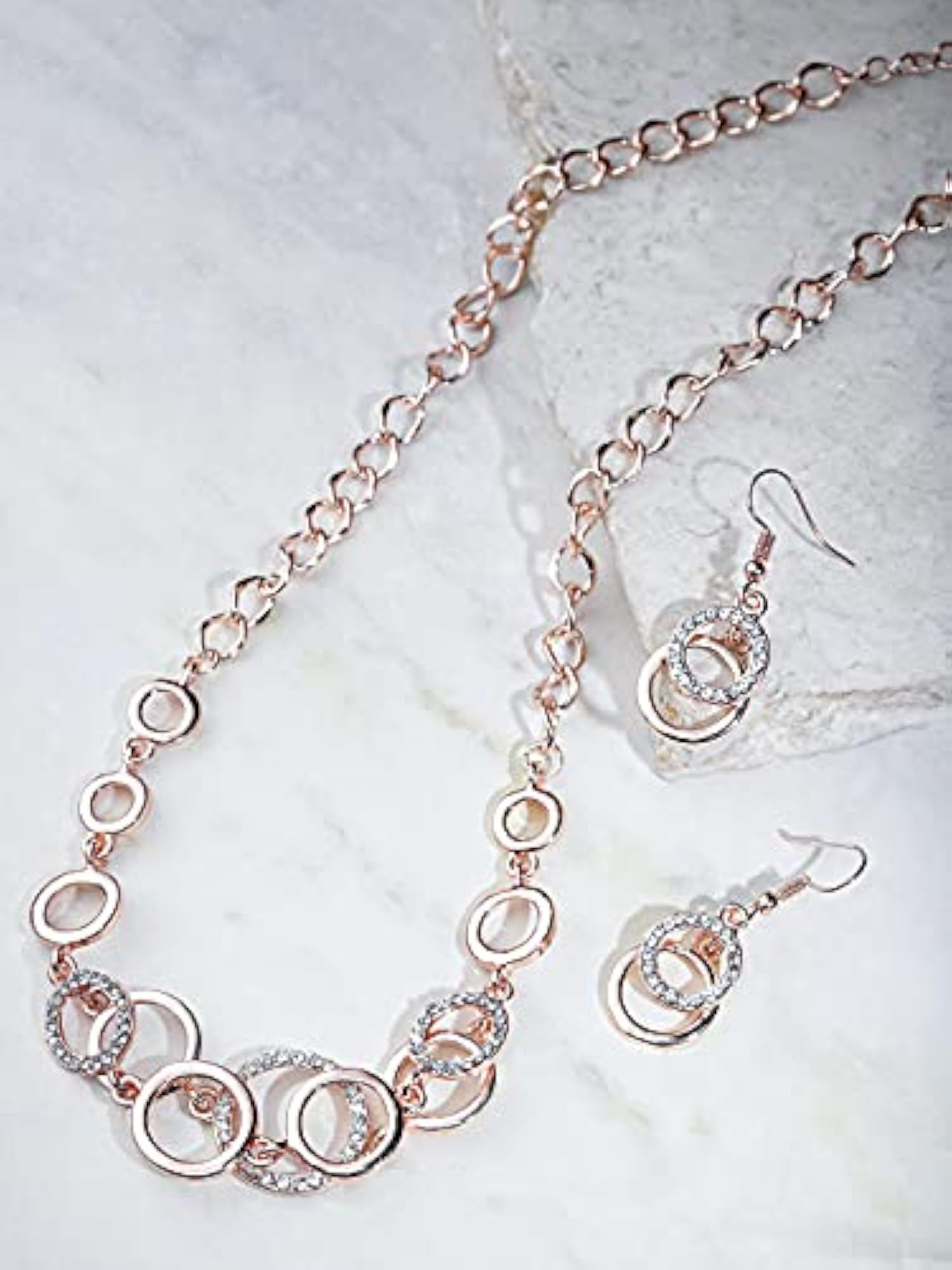 Crystal Necklace Set with Earrings for Women