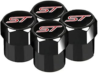 Black Wheel Valve Dust Caps. Fiesta Focus Mondeo Fusion Kuga Ecosport Puma Galaxy