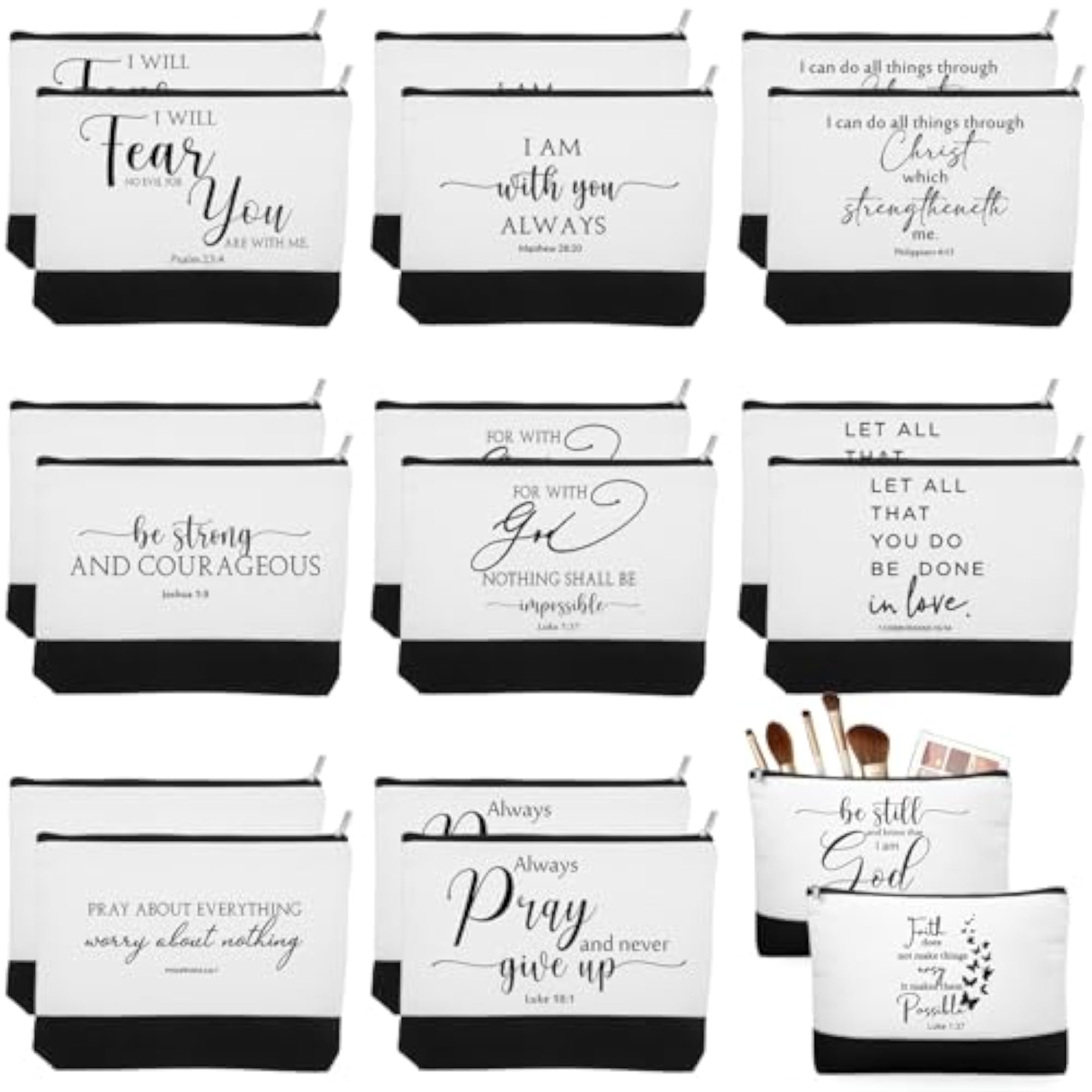 20 Pcs Inspirational Gifts Christian Bags Bible Verse Gift