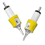 Hawink 14RS Tattoo Needles Cartridge 10 Bugpin 14 Round Shader M-Taper 16PCS with Membrane Professional Disposable Finger Ledge Cartridges EN05S-FG-16-1014RS