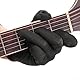 Fingerhandschuhe für Gitarristen, linke Hand, schützt vor Schnitten, Blasen, schmerzenden Fingern, schwarze Farbe (Größe S)