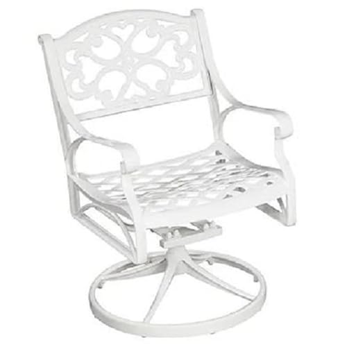 Homestyles 6652-53 Outdoor Swivel Rocking Chair, White #TOP7