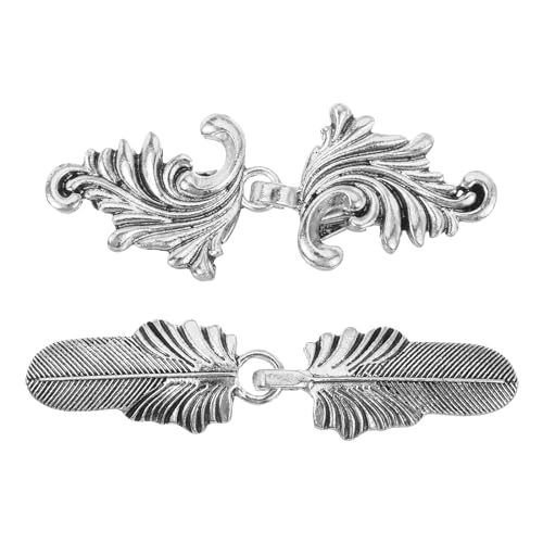 Image of uxcell Vintage Sweater Clips, Cape Cloak Clasp Retro Cardigan Clips Shawl Collar Clasp Dress Shirt Brooch Clip