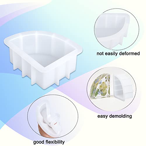 Large Bookends Resin Molds, 1 Pair Sector Silicone Geode Book Organize Resin Molds, Diy Crystal Epoxy Resin Molds For Books, Desktop Organizer, Office Home Decoration, Gift #TOP3