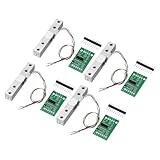 MECCANIXITY 4 Set Digital Load Cell Weight Sensor 10KG + HX711 Module Weighing Sensor 24 Bit Precision A/D Dual-Channel 20x33mm for DIY Portable Electronic Kitchen Scale Kit