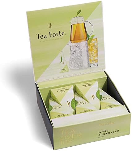 Tea Forte Tea Over Ice White Ginger Pear Tea, 5 Pyramid Infusers