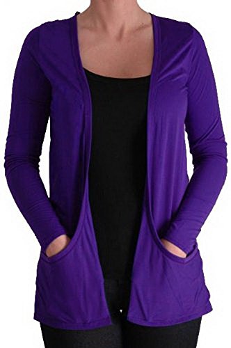 EyeCatchClothing - Atlanta sehr leichters Wasserfall Style Jäckchen Cardigan Lila, Grösse: Small/Medium EyeCatchClothing - Atlanta sehr leichters Wasserfall Style Jäckchen Cardigan Lila, Grösse: Small/Medium