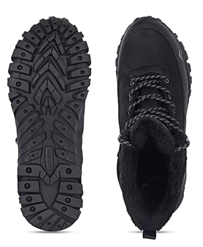 Image of Men's Edge ET 1101 Waterproof Hiking Boots, Mid-Top, Round Toe, Black, Mountain Trekking with Grip Sole