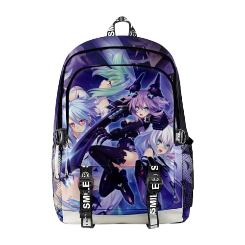 ISaikoy Anime Hyperdimension Neptunia Backpack Daypack Laptop Bag 3D Printing School Bag Bookbag 2