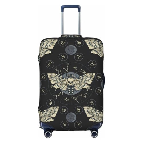 Travel Luggage Cover Spandex Suitcase Protector Bag,Butterfly Zodiac Circle Double-Sided Printed Fits 18-32 Inch Luggage, Suitcase Sleeve For Kid And Adult,Medium