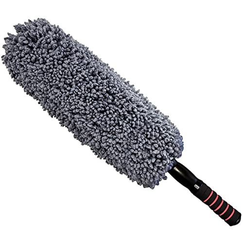 SKY-TOUCH Portable Dust Cleaning Microfiber Soft Car Duster Exterior and Interior Cleaning - Long Unbreakable and Retractable Handle