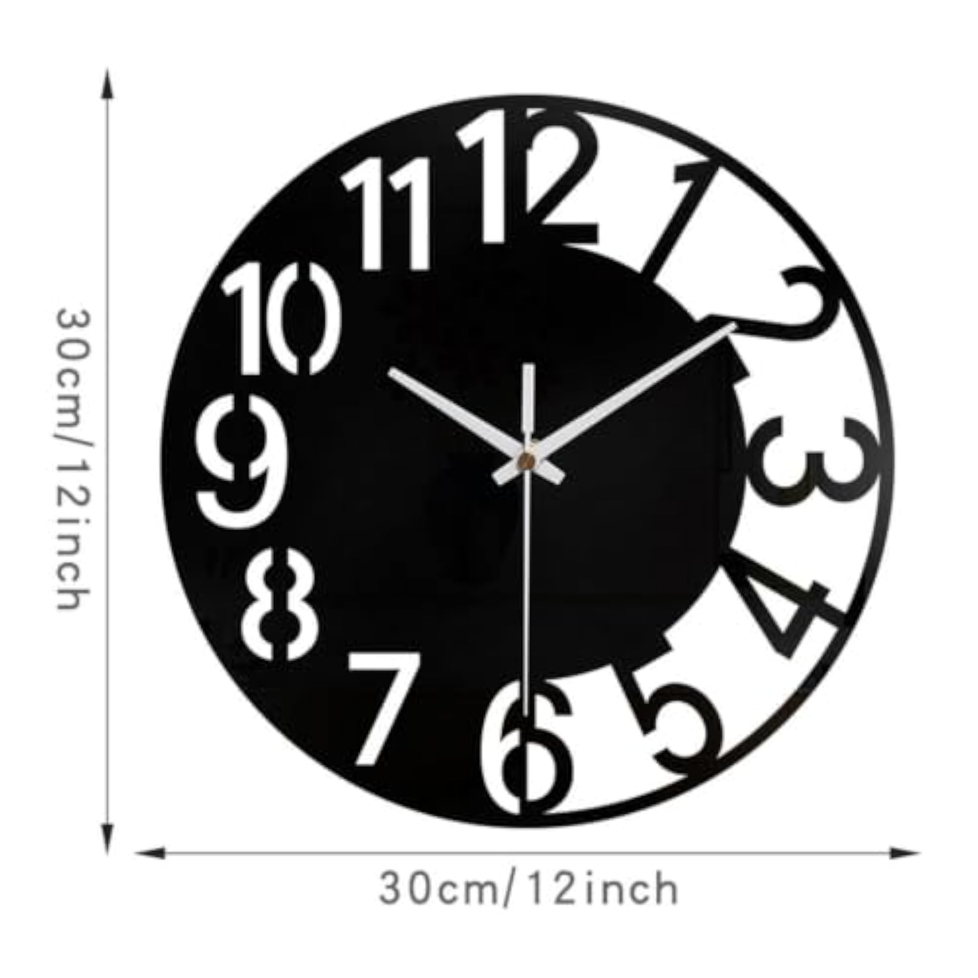 Elegant Square Cushion Cover and Silent Acrylic Wall Clock
