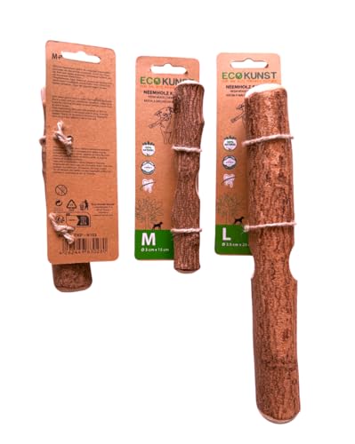 Natürlicher Kauknochen aus Neemholz für Welpen XS | Sicheres & Zahnpflegendes Kauspielzeug | Langanhaltender Kauspaß & Beschäftigung | Kaustab aus Neem Holz für Welpen & Kleine Hunde (S)