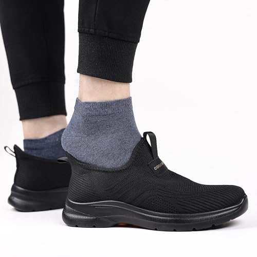 COSIDRAM Men's Step in Shoes Hands Free Breathable Mesh Cushioned Lightweight Comfort Slip On Athletic Gym Workout Sneaker3
