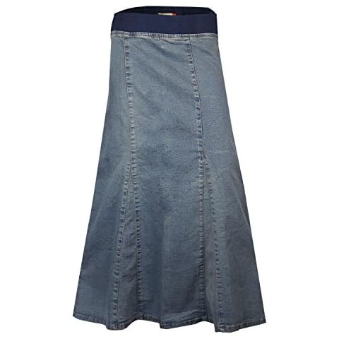 Clove Women Soft Wash Stretch Denim Ankle Length Maternity Skirt Size 8-24 Cover
