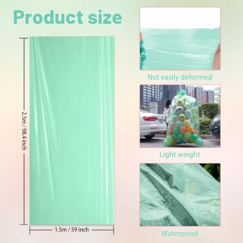 Image of 2 Pcs 98.4 x 59 Inches Mint Green Large Balloon Bags for Transport | Christmas Tree Disposal and Storage Bag, Balloon Drop Bag, Giant Carrying Storage Bags for Wedding Birthday Party Supplies