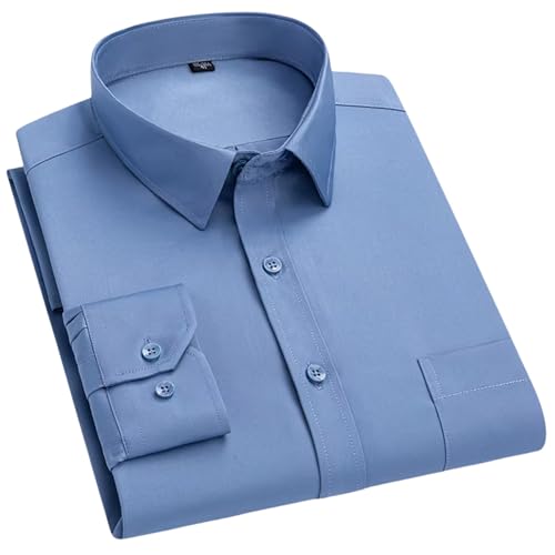 Chemise à manches longues homme élastique infroissable coupe ajustée blanche