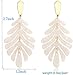GLBCC Acrylic Leaf Dangle Earrings, White, Brass