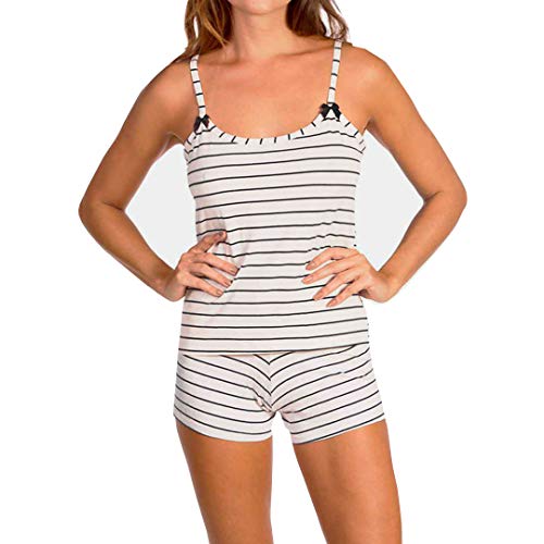 BABY DOLL TRIO MALHA LISTRA TAMANHO:M;COR:PRETO