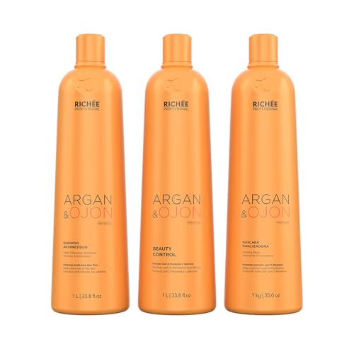 Coffret Argan et Ojon Richee Professional : kit de soins capillaires complet 3 produits