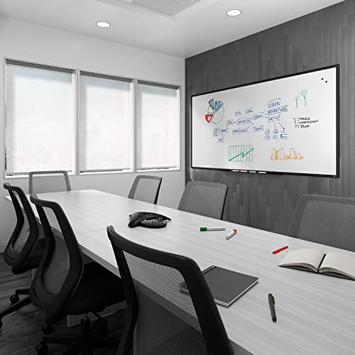 Tru Red Magnetic Porcelain Dry Erase Board, Black Frame, 8-Ft X 4-Ft (Tr61191) #TOP3