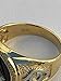Solid 925 Sterling Silver - Mens Freemason Ring - Black Onyx 14k Gold Finish Masonic Ring - Sizes 7-13 (7)