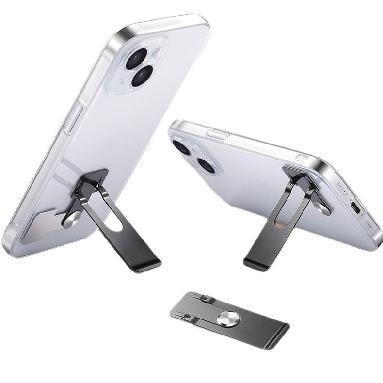 ZORBES® Self-Adhesive Phone Stand, Ultra Slim Metal Kickstand 360 Degree Swivel Back Support, Compatible with iPhone Samsung Compact Folding Desk Phone Stand Holder Mount-picture-22